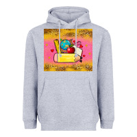 Heather Grey back to school custom name Heavyweight Hoodie - Zillion Design Studio