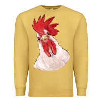 Antique Gold silly chicken head Premium Sweatshirt - RanaPortraitStore
