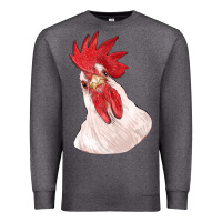 Charcoal Heather silly chicken head Premium Sweatshirt - RanaPortraitStore