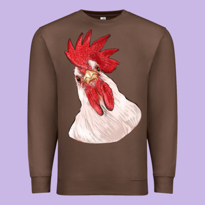 Silly Chicken Head Premium Sweatshirt Designed By Ranaportraitstore