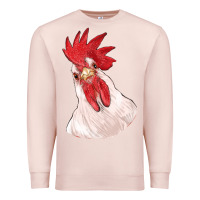 Pale Pink silly chicken head Premium Sweatshirt - RanaPortraitStore