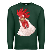Sports Green silly chicken head Premium Sweatshirt - RanaPortraitStore