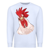 White silly chicken head Premium Sweatshirt - RanaPortraitStore