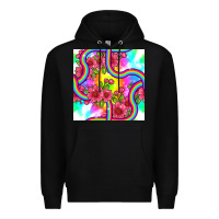 Black tie dye floral seamless pattern Premium Hoodie - BundleAndBundleShop
