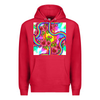 Cardinal tie dye floral seamless pattern Premium Hoodie - BundleAndBundleShop