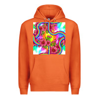 Carrot tie dye floral seamless pattern Premium Hoodie - BundleAndBundleShop