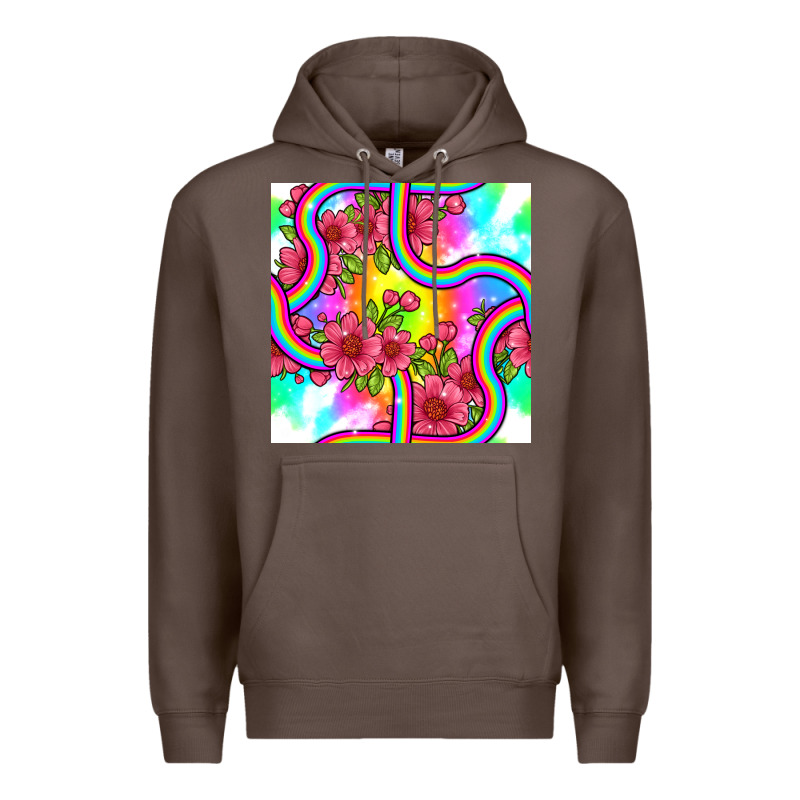 Tie Dye Floral Seamless Pattern Premium Hoodie by BundleAndBundleShop | Teevron