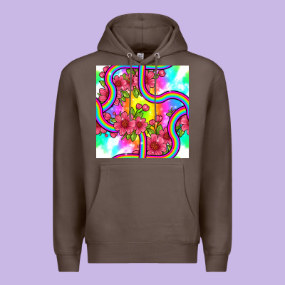 Tie Dye Floral Seamless Pattern Premium Hoodie Designed By Bundleandbundleshop