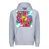 Heather Grey tie dye floral seamless pattern Premium Hoodie - BundleAndBundleShop