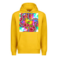 Lemon tie dye floral seamless pattern Premium Hoodie - BundleAndBundleShop