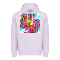 Lilac tie dye floral seamless pattern Premium Hoodie - BundleAndBundleShop