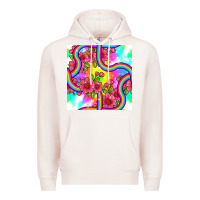 Pale Pink tie dye floral seamless pattern Premium Hoodie - BundleAndBundleShop