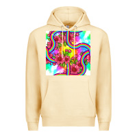 Pina Colada tie dye floral seamless pattern Premium Hoodie - BundleAndBundleShop