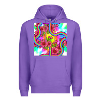Purple tie dye floral seamless pattern Premium Hoodie - BundleAndBundleShop