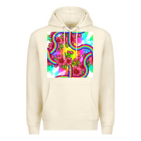 Sandshell tie dye floral seamless pattern Premium Hoodie - BundleAndBundleShop