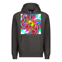 Smoke tie dye floral seamless pattern Premium Hoodie - BundleAndBundleShop