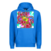 True Royal tie dye floral seamless pattern Premium Hoodie - BundleAndBundleShop