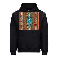 Black gemstone flowers arrow with leopards and serape Urban Hoodie - Artiststas