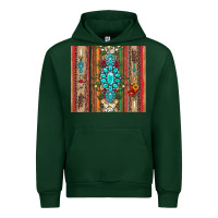 Forest Green gemstone flowers arrow with leopards and serape Urban Hoodie - Artiststas