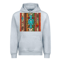 Heather Grey gemstone flowers arrow with leopards and serape Urban Hoodie - Artiststas