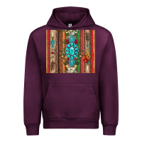 Mauve Wine gemstone flowers arrow with leopards and serape Urban Hoodie - Artiststas