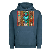 Pigment Midnight Navy gemstone flowers arrow with leopards and serape Urban Hoodie - Artiststas