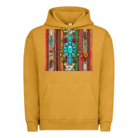 Pigment Peanut Butter gemstone flowers arrow with leopards and serape Urban Hoodie - Artiststas