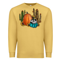 Antique Gold sunflower cactus pumpkin fall Premium Sweatshirt - RanaPortraitStore