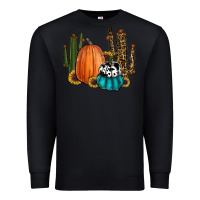 Black sunflower cactus pumpkin fall Premium Sweatshirt - RanaPortraitStore
