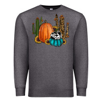 Charcoal Heather sunflower cactus pumpkin fall Premium Sweatshirt - RanaPortraitStore