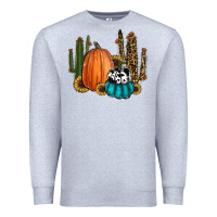 Heather Grey sunflower cactus pumpkin fall Premium Sweatshirt - RanaPortraitStore