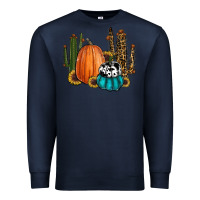 Navy sunflower cactus pumpkin fall Premium Sweatshirt - RanaPortraitStore