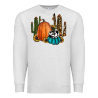 Oatmeal Heather sunflower cactus pumpkin fall Premium Sweatshirt - RanaPortraitStore