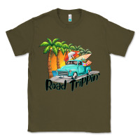 Army Green road trippin Classic Tee - BarkalooDesign