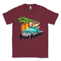 Burgundy road trippin Classic Tee - BarkalooDesign