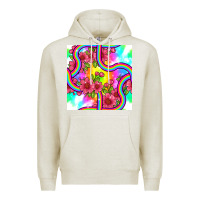 Oatmeal Heather tie dye floral seamless pattern Premium Hoodie - BundleAndBundleShop