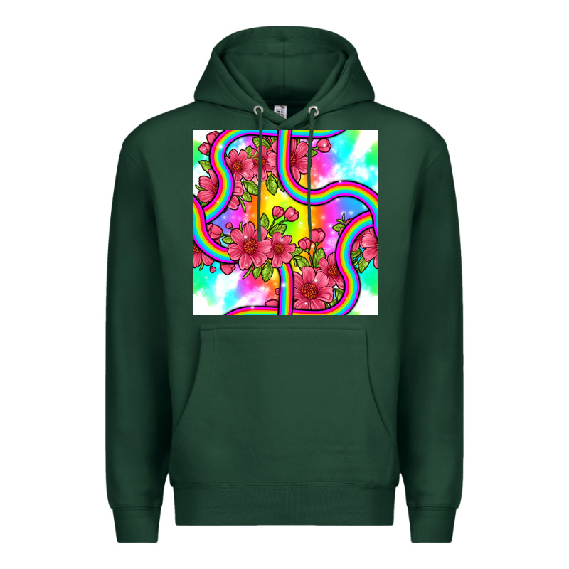 Tie Dye Floral Seamless Pattern Premium Hoodie by BundleAndBundleShop | Teevron