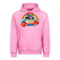 Fuchsia Pink back to school hello pre k Urban Hoodie - AdoDesignShop