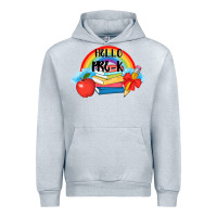 Heather Grey back to school hello pre k Urban Hoodie - AdoDesignShop