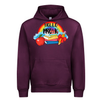 Mauve Wine back to school hello pre k Urban Hoodie - AdoDesignShop