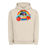 Pigment French Oak back to school hello pre k Urban Hoodie - AdoDesignShop