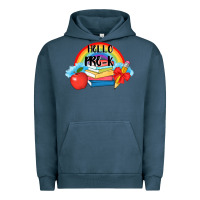 Pigment Midnight Navy back to school hello pre k Urban Hoodie - AdoDesignShop