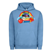 Pigment Pebble Blue back to school hello pre k Urban Hoodie - AdoDesignShop