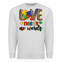 Dove Grey love needs no words Premium Sweatshirt - Zillion Design Studio