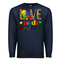 Navy love needs no words Premium Sweatshirt - Zillion Design Studio