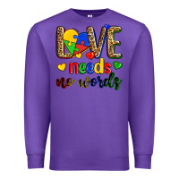 Purple love needs no words Premium Sweatshirt - Zillion Design Studio