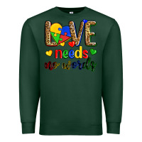 Sports Green love needs no words Premium Sweatshirt - Zillion Design Studio