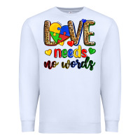 White love needs no words Premium Sweatshirt - Zillion Design Studio