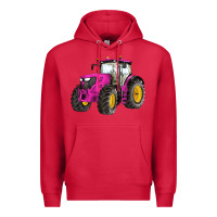 Cardinal western farm tractor pink Premium Hoodie - Artiststas
