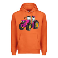 Carrot western farm tractor pink Premium Hoodie - Artiststas